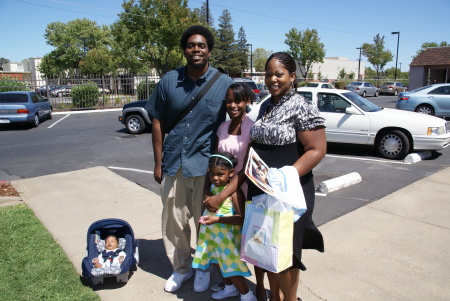 My second son Jwyanza and his family at church