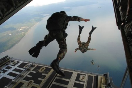 HALO Water Jumps from a MC-130