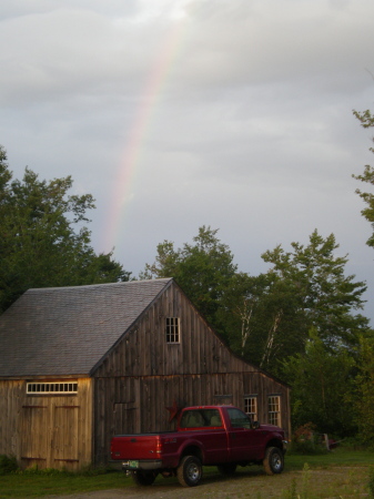 Star Barn at Merry Mount w rainbow