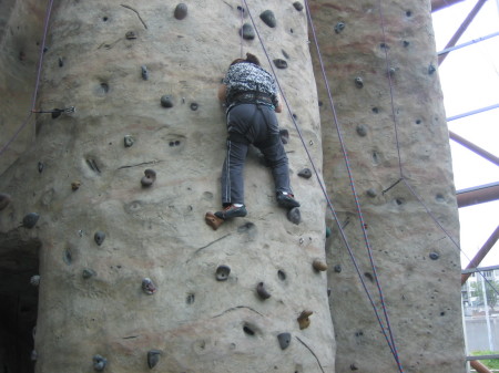 My first time rock climbing.Sooo exciting