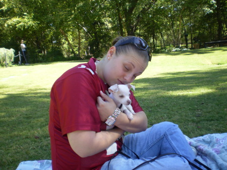 Kristen and her dog Chico