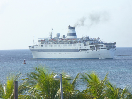 Sittin on the dock watching the ship roll away