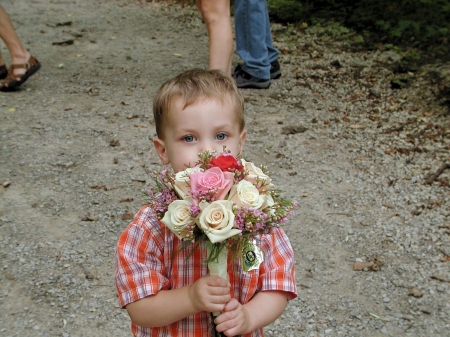 My Grandson, Aiden at my wedding