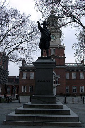 Commodore Barry Statue