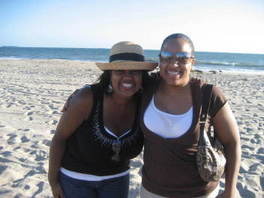 My daughter and me at the beach