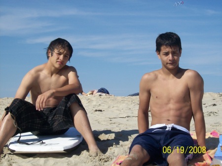 My boys at Huntington Beach