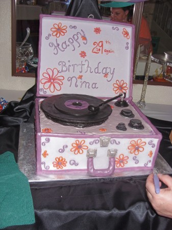 Record Player Birthday Cake