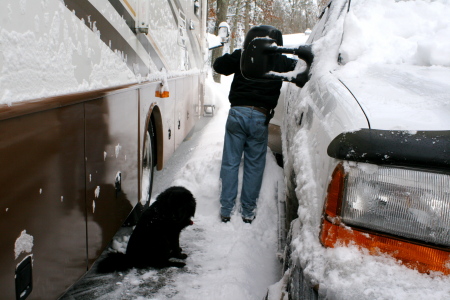 My hubby digging out!