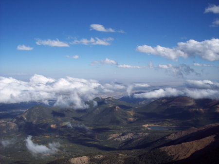 From the top of Pikes Peak 14110 ft