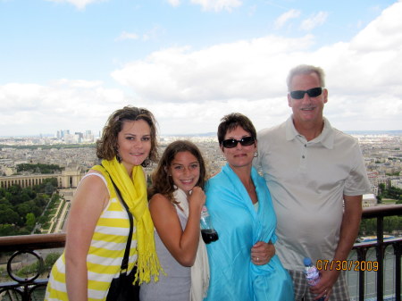 In the Eiffel Tower for my 50th birthday!