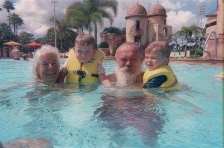 Swimming at pool