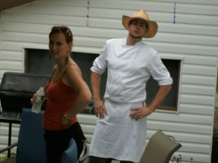 Our son Andrew the chef July 2009