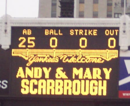 Yankee Stadium scoreboard2