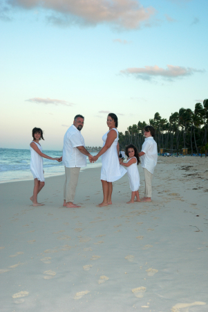 The Thomas family in Punta Cana