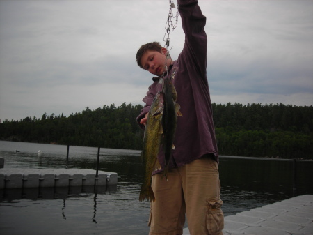 Son Mick with a stringer