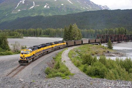 Coal Train Snow River Alaska