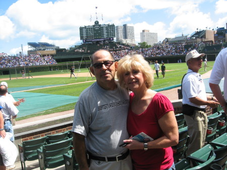 At Wrigley field Aug 08 W/ Donna