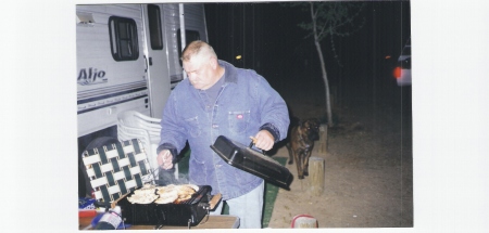 steve the master chef on camping trip