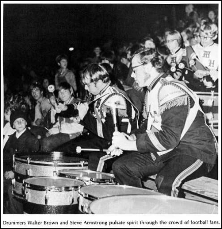 Playing Drums, MHHS Football Game, 1972