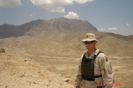 Me with good view of mountains east of Kabul