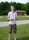 Chase & a bowfin - Potato Creek, 2009.