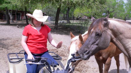 Grand daughter Athena at my Texas home