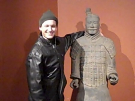 Andrew with Chinese warrior friend