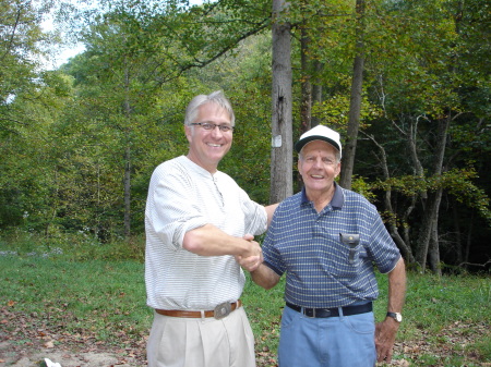 me and beekeeper friend, Leonard Adams in War,