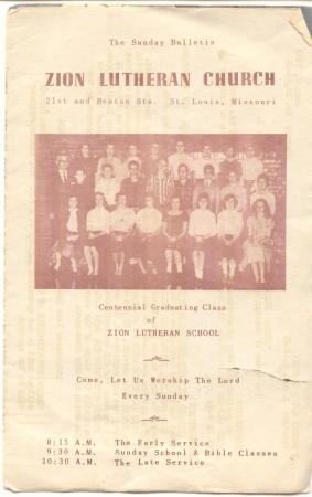 Zion 1958 Graduating class