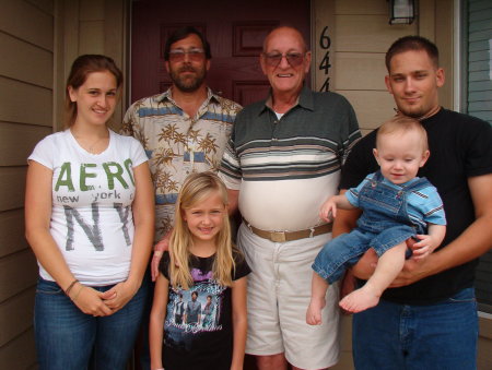 The Goodin Children with Grandpa