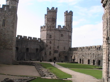 Inside Caernarfon.