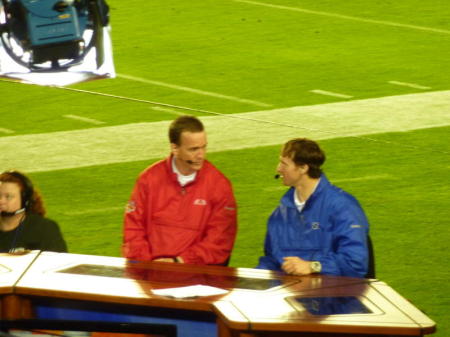 Peyton and Drew before the game
