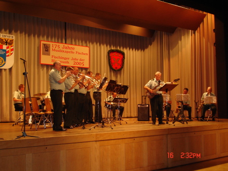 On stage with the 135th Army Jazz Combo