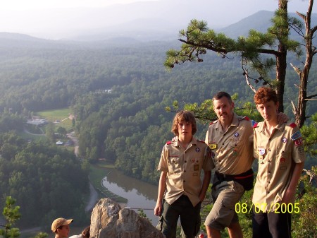 Me and my boys at Scout camp in 2005