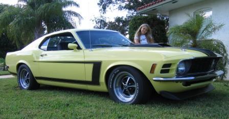 Maddie and '70 Mustang