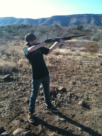 Cole on a 12 gauge Benelli