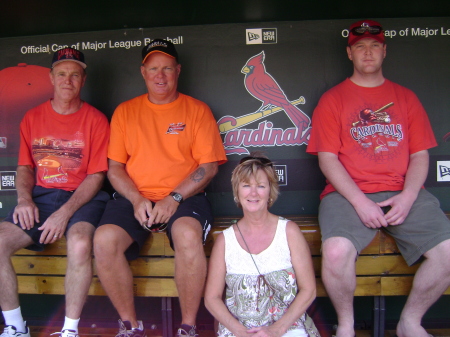 In the Cardinals dugout
