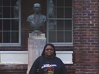 At Tuskegee Univ with my son for Open House