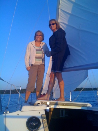 Me and my friend, Jill sailing 9-09