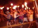 Torch parade down main street