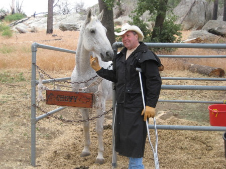 Skip and his horse "Chevy"