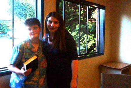 my daughter Sasha with Stepanie Meyer in Forks