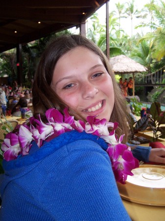 Our daughter Serena at the luau
