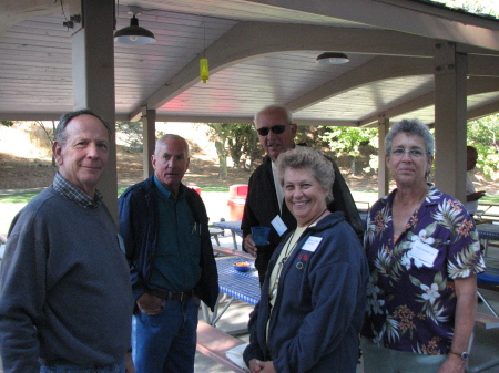 Bev's bro & Dennis P ('59).Mel, Jeannie & Bev