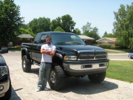 Our little boy Zach and his tonka truck