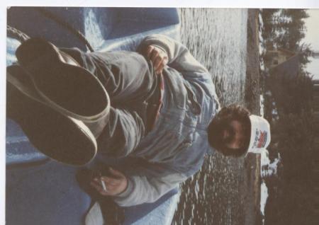 Mike kicking back waiting for the floatplane