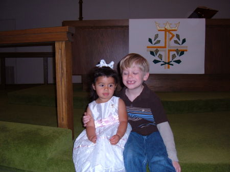 my two youngest at their baptism