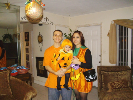 My Pumpkin Patch Family...Tom, Tina, Baby Ava