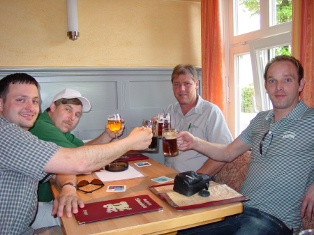 Enjoying some Great German BEER With Friends