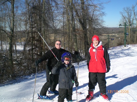 My son and friends skiing